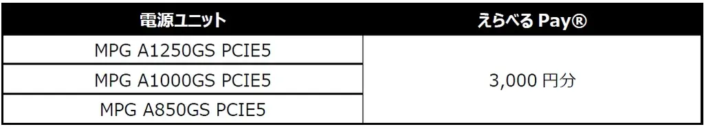 「MSIクオリティでビルドる！キャンペーン」を開催　MSI 最新カスタムPCパーツ製品を購入して、最大15,000円分のえらべるPay®をゲットしよう！ 画像 6