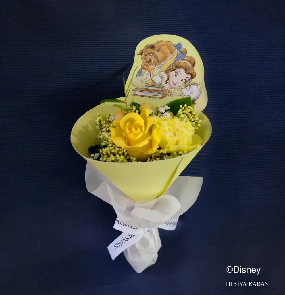 7月7日は愛を贈る七夕。ディズニー・アニメーション映画『美女と野獣』の世界観を表現した「真実の愛」を象徴する深紅のバラのブーケなど、4種のフラワーギフトを日比谷花壇店頭で期間限定販売。 画像 9