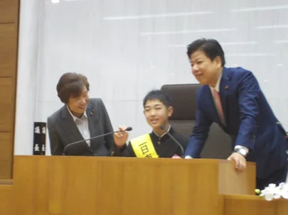 一日市議会議長体験
