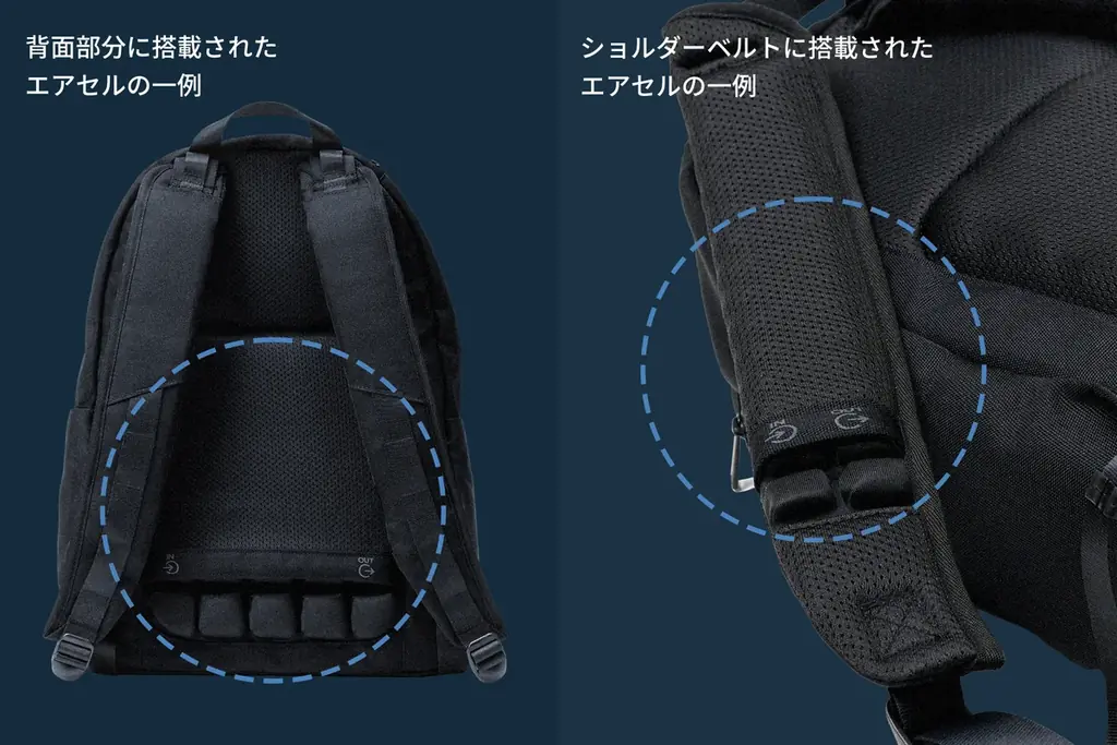 「AIR CELL（エアセル）」が身体にかかる圧力を分散！肩・背中・腰の負担を軽減して快適さと持続的なパフォーマンスを提供するエアテクノロジー搭載バッグのファーストラインナップを新発売 画像 8
