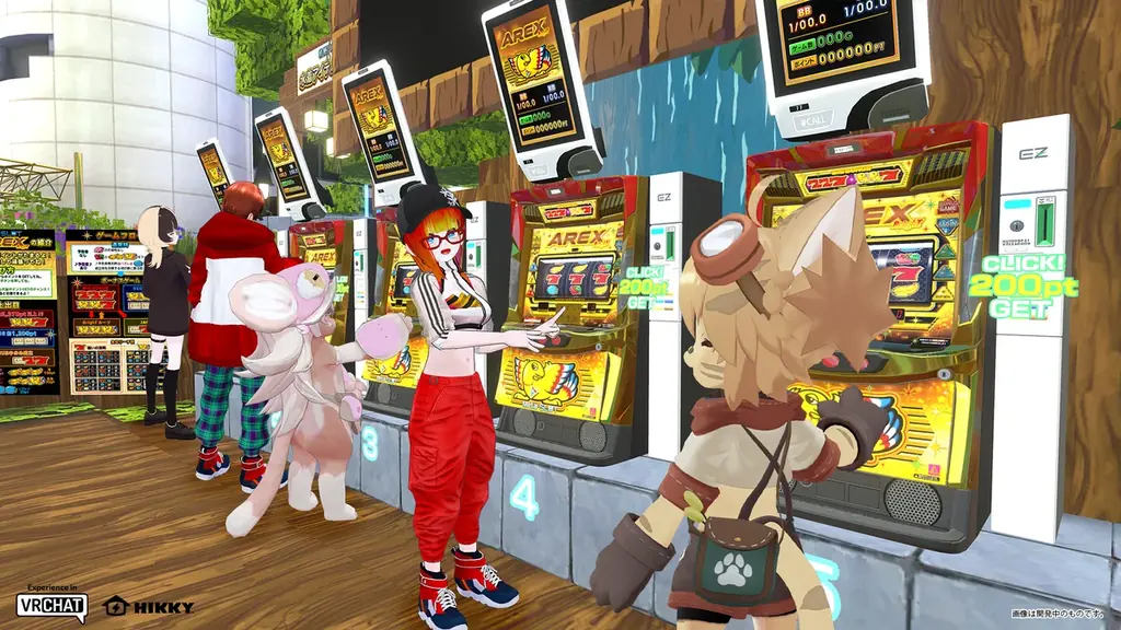 ユニバーサルエンターテインメントのパチスロ最新機種、バーチャルマーケットにて「アレックス ブライト」の“メタスロット”体験 画像 3