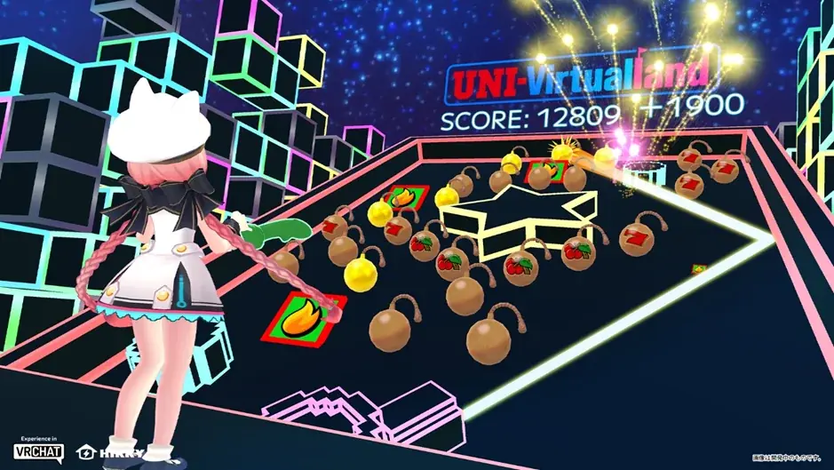 ユニバーサルエンターテインメントのパチスロ最新機種、バーチャルマーケットにて「アレックス ブライト」の“メタスロット”体験 画像 4