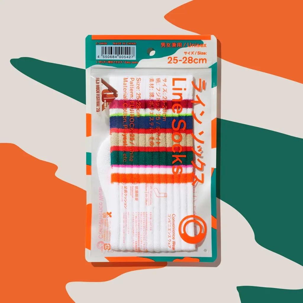 コンビニエンスウェア×「FUJI ROCK FESTIVAL’25」　累計40万枚突破のフェスコーデの定番アイテムが今年も登場！フジロックコラボソックス・タオルは7月8日（火）から発売！ 画像 3