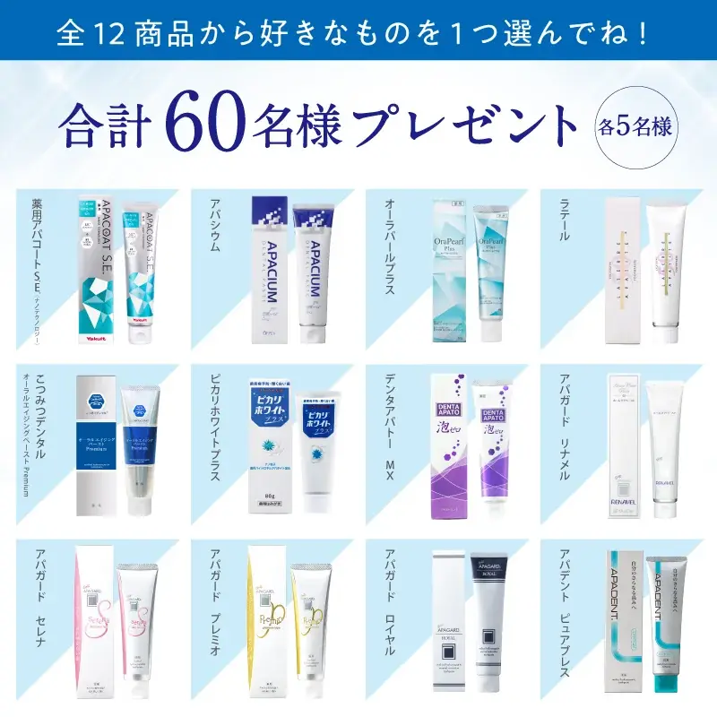 【キャンペーン開催】8月1日「歯が命の日」記念「薬用ハイドロキシアパタイト」配合歯みがき剤が60名様に当たる！ 画像 2