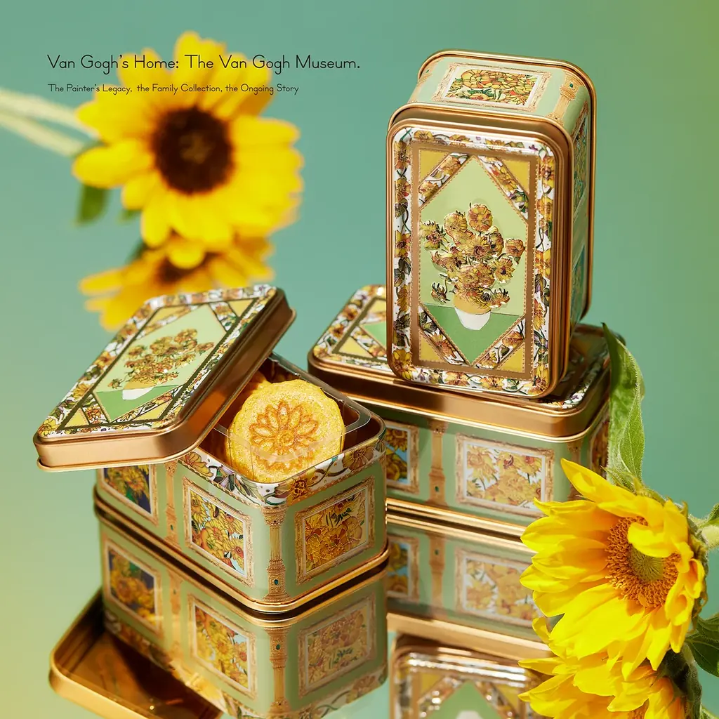 ゴッホのひまわり7作品が並ぶ “ミニチュア美術館” をイメージした『ひまわり缶』が、展覧会『ゴッホ展　家族がつないだ画家の夢』会場限定にて新発売。 画像 5