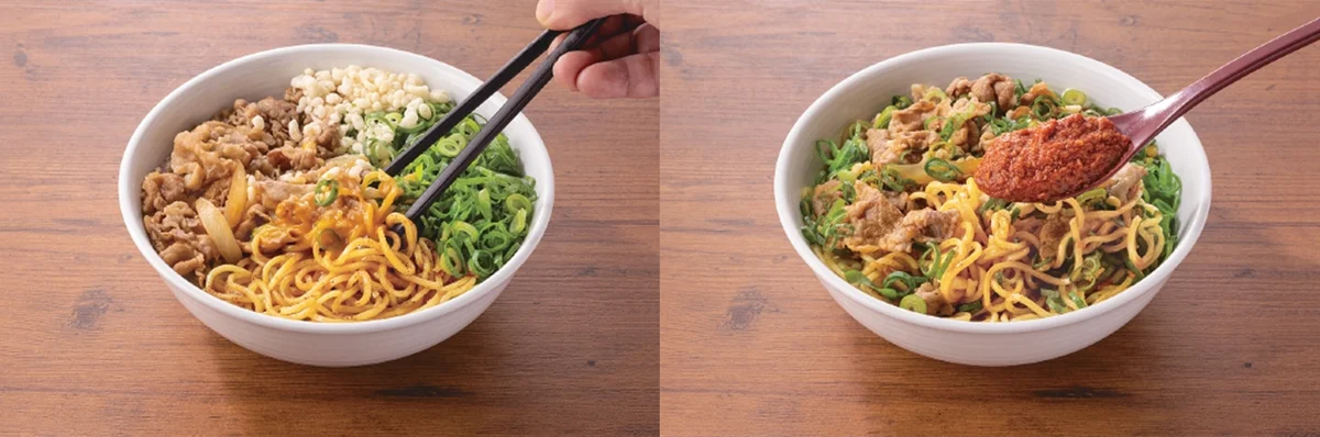 吉野家初となる麺商品「牛玉スタミナまぜそば」を本日より発売開始 画像 3