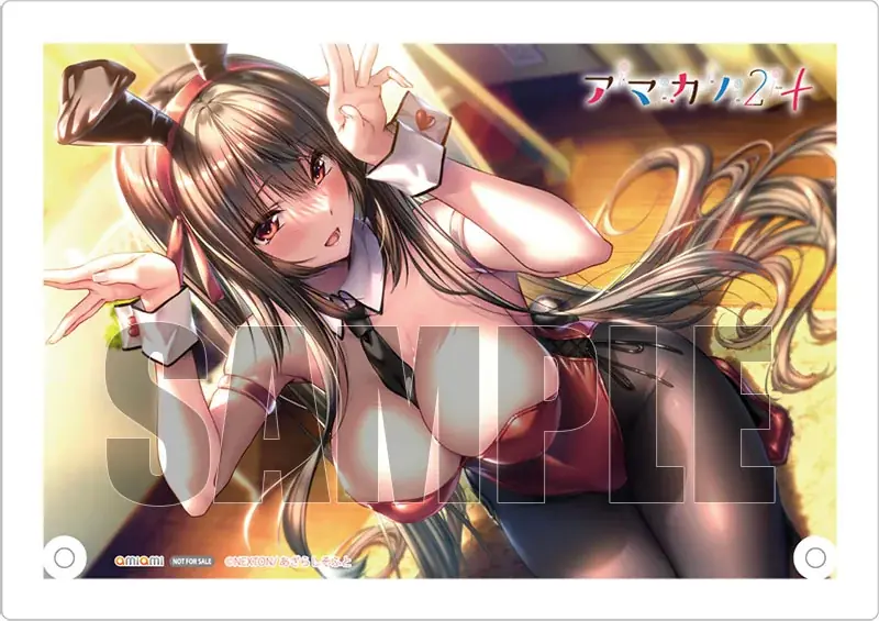 あざらしそふと『アマカノ2+』より、「黒姫結灯」が作中で披露したバニースーツ姿でフィギュア化。あみあみ限定特典付きでご案内中。 画像 3