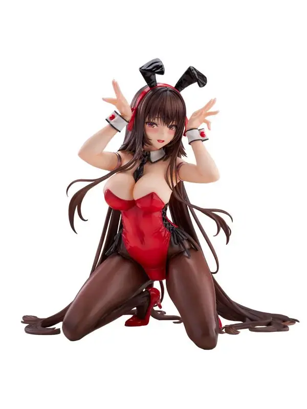 あざらしそふと『アマカノ2+』より、「黒姫結灯」が作中で披露したバニースーツ姿でフィギュア化。あみあみ限定特典付きでご案内中。 画像 4