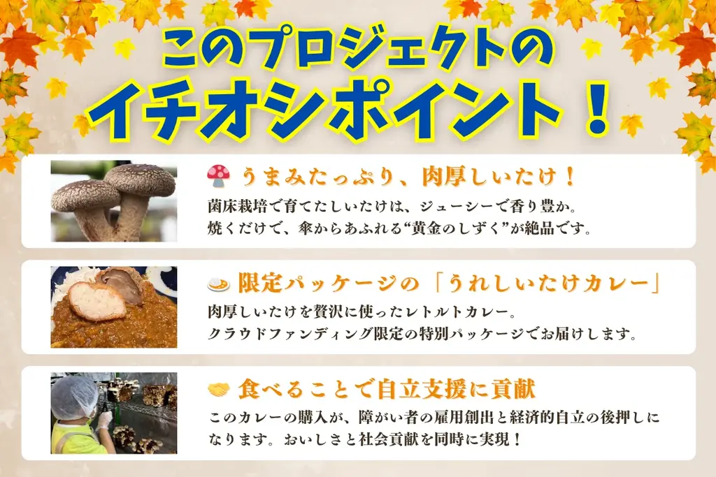 【たのしいたけ園】障がい者の経済的自立を応援！肉厚ジューシー「たのしいたけ」で育む笑顔と未来！クラウドファンディング開始 画像 5
