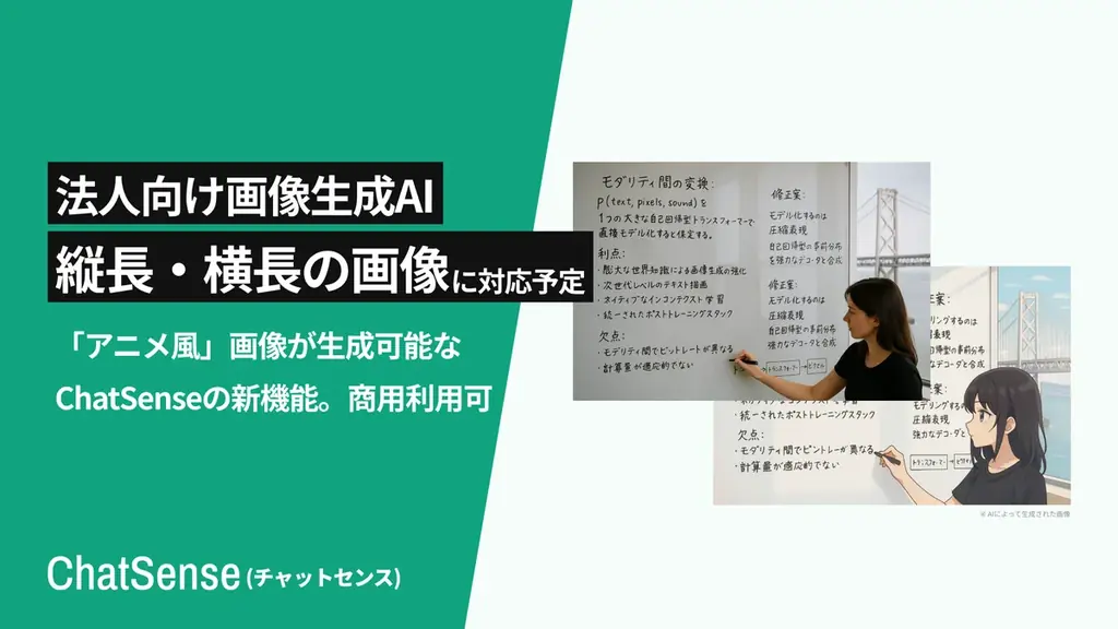 2025年7月8日開始「ChatSense」縦横画像生成機能で業務効率化