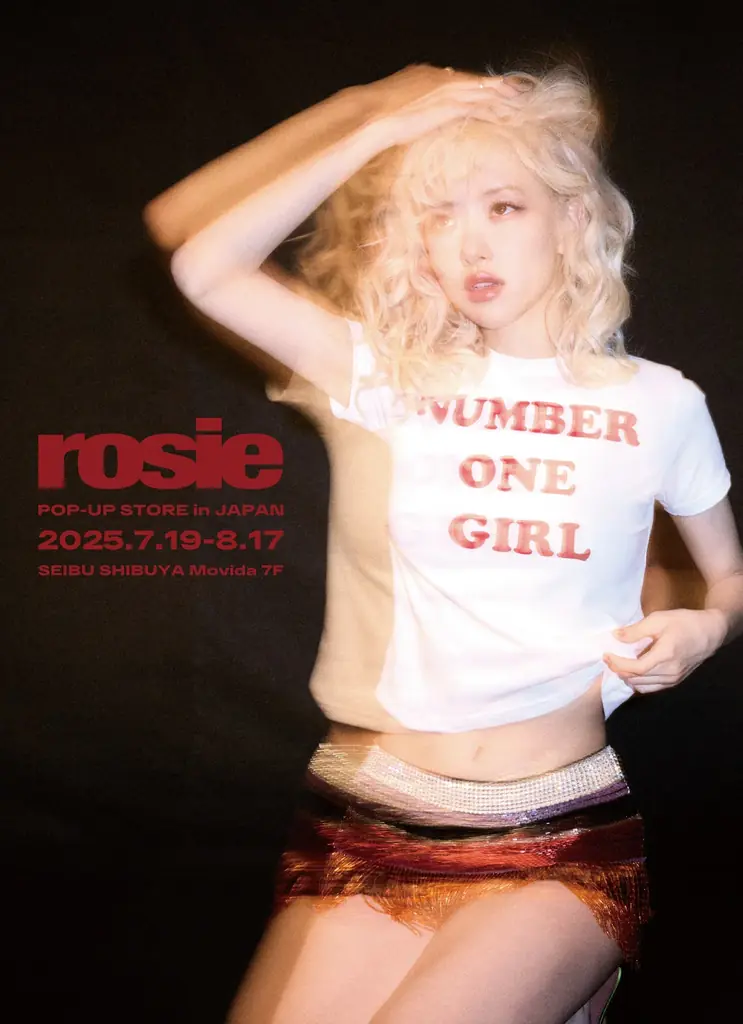 BLACKPINK ロゼ rosie ロージー POP-UP　Tシャツ　ブルー ロゼ ポップアップ Rosie POPUP Tシャツ ブルー ROSE 水色