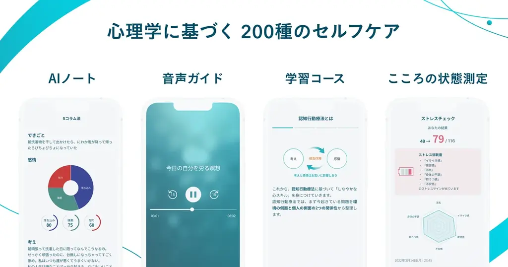 悩みを話すだけで、「次の一歩」が見つかる。アウェアファイのメンタル特化AIが大型アップデート 画像 2