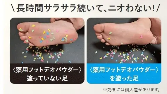 殺菌*×防臭！イヤ～な足のニオイが長時間スッキリ！〈薬用フットデオパウダー〉を数量限定で新発売 画像 6