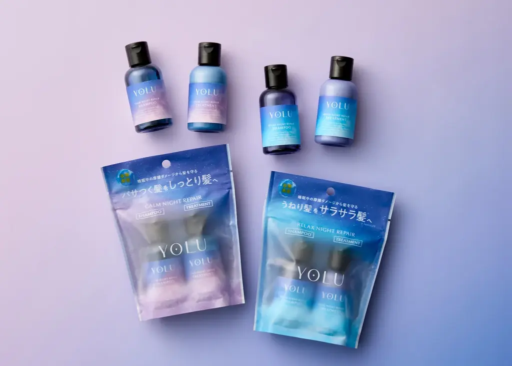 累計販売数6,500万本突破*YOLUのヘアケアシリーズから夏の行楽シーズンに便利な「トラベルセット」が8月1日より新発売 しっとりとサラサラの2タイプを展開 画像 2