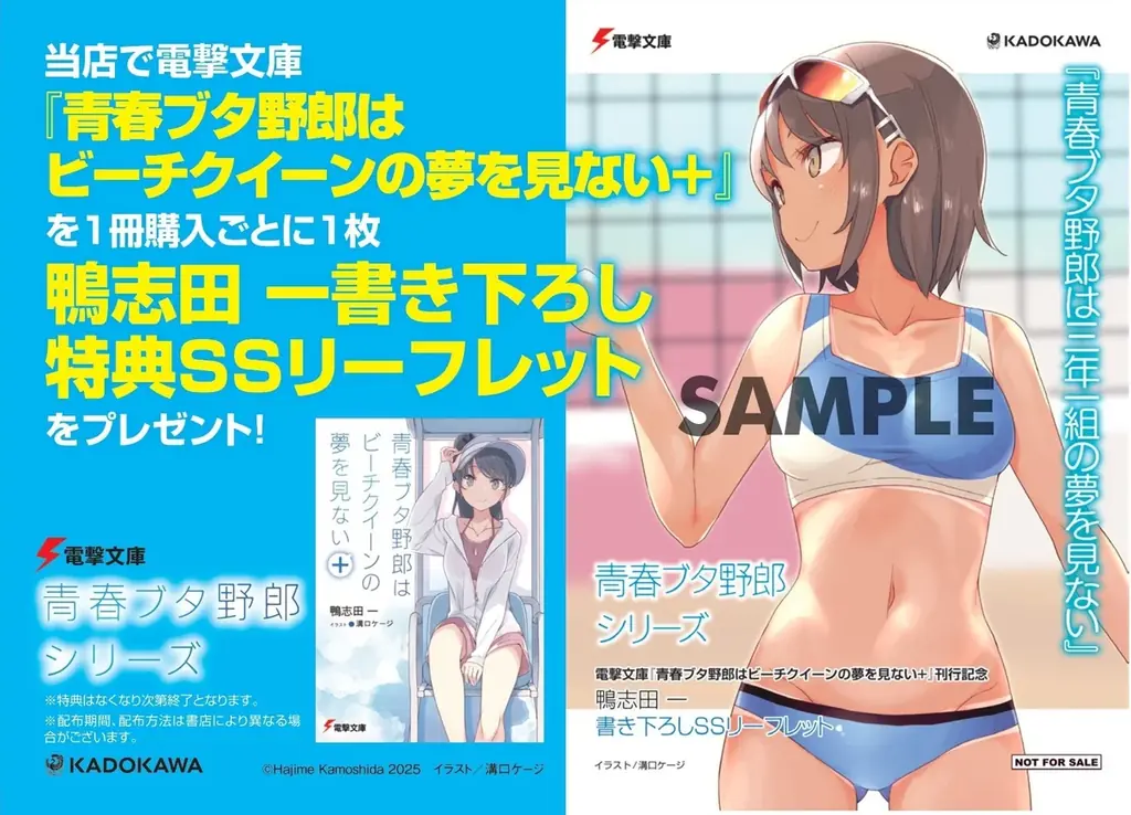 『青ブタ』初の短編集『青春ブタ野郎はビーチクイーンの夢を見ない+』が電撃文庫より発売中! 限定配布特典やオンリーショップのグッズ情報も! 画像 3