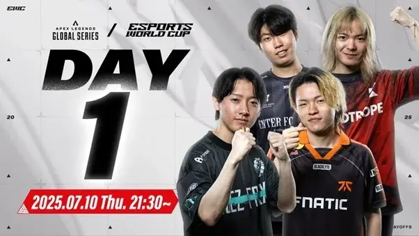 7月10日開始のEWC 2025 Apex Legends部門配信決定！世界最大級のeスポーツ大会