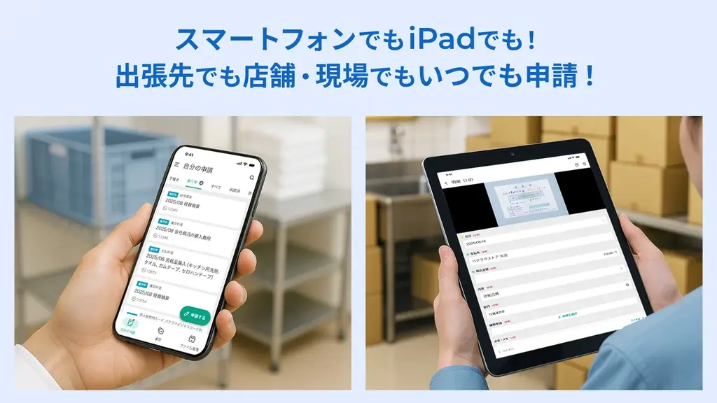 「バクラク」アプリがiPadに正式対応。店舗や現場での申請・経費精算作業をさらに効率化。 画像 2