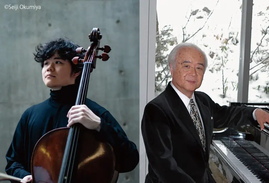 上野通明、初の５弦チェロ・リサイタルで北とぴあ国際音楽祭2025のオープニングを飾る！　共演にピアノの名匠・小林道夫を迎えバッハから、シューベルト、ブラームスを披露 画像 1