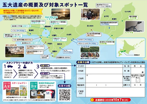 【北海道一部地域限定】セブン‐イレブンと北海道胆振総合振興局との連携事業！「いぶり五大遺産」スタンプラリーを７月1日（火）より9月30日（火）まで開催します 画像 6