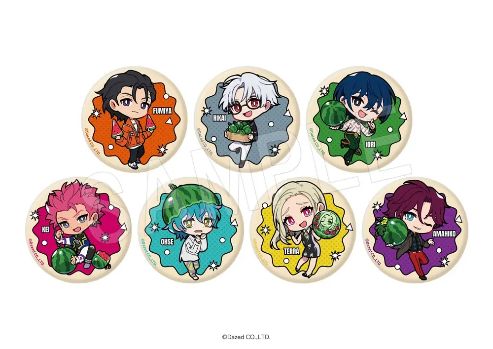 超人的シェアハウスストーリー『カリスマ』のファミリーマート限定グッズが発売！描き起こしミニキャライラストを使用した「トレーディング缶バッジ」「トレーディングアクリルスタンド」が登場！ 画像 2