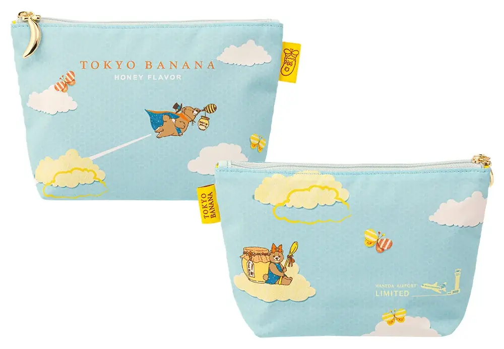 【羽田空港限定】『東京ばな奈くまッス』デザインのポーチ＆エコバッグが付いたスペシャルセットが新発売！ 画像 4