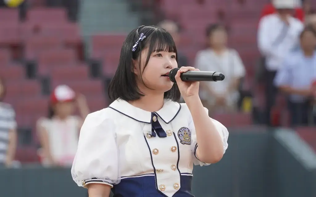 STU48 池田裕楽 カープ戦で国歌斉唱　〜一音一音に心を込めたまっすぐな歌声〜 画像 1
