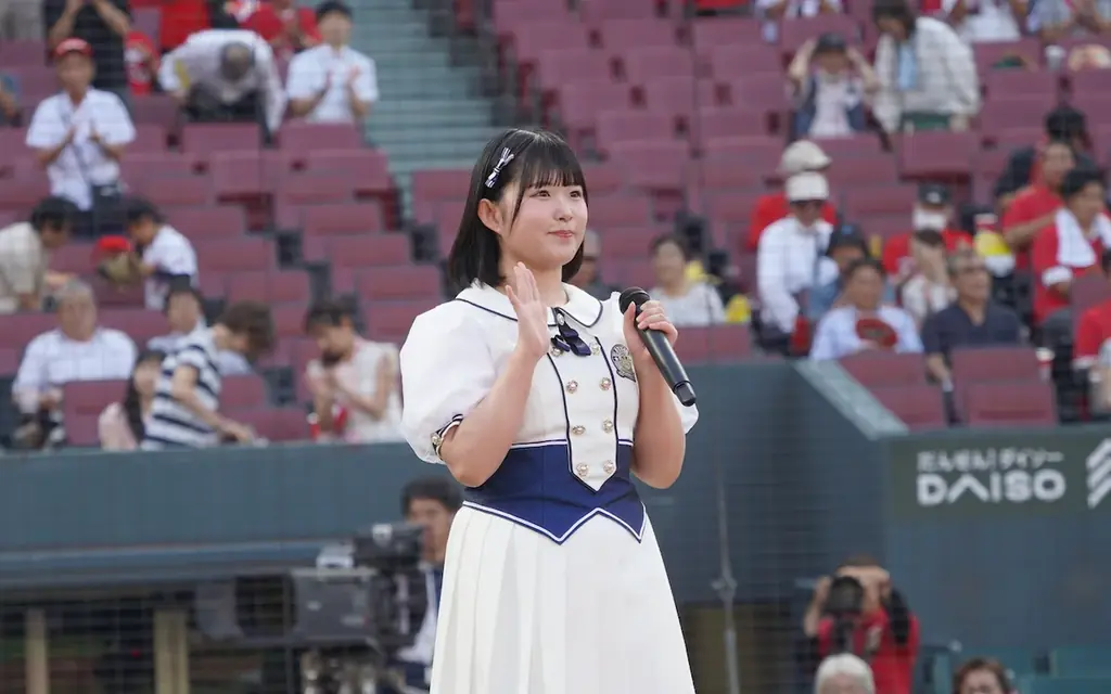 STU48 池田裕楽 カープ戦で国歌斉唱 〜一音一音に心を込めたまっすぐな歌声〜 画像 3