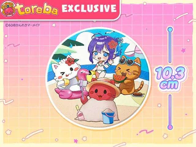 クレーンゲームアプリ『トレバ』にてVtuber「60@かんれきマーメイド」とのコラボ限定コースターが7月18日(金)より登場！ 画像 2