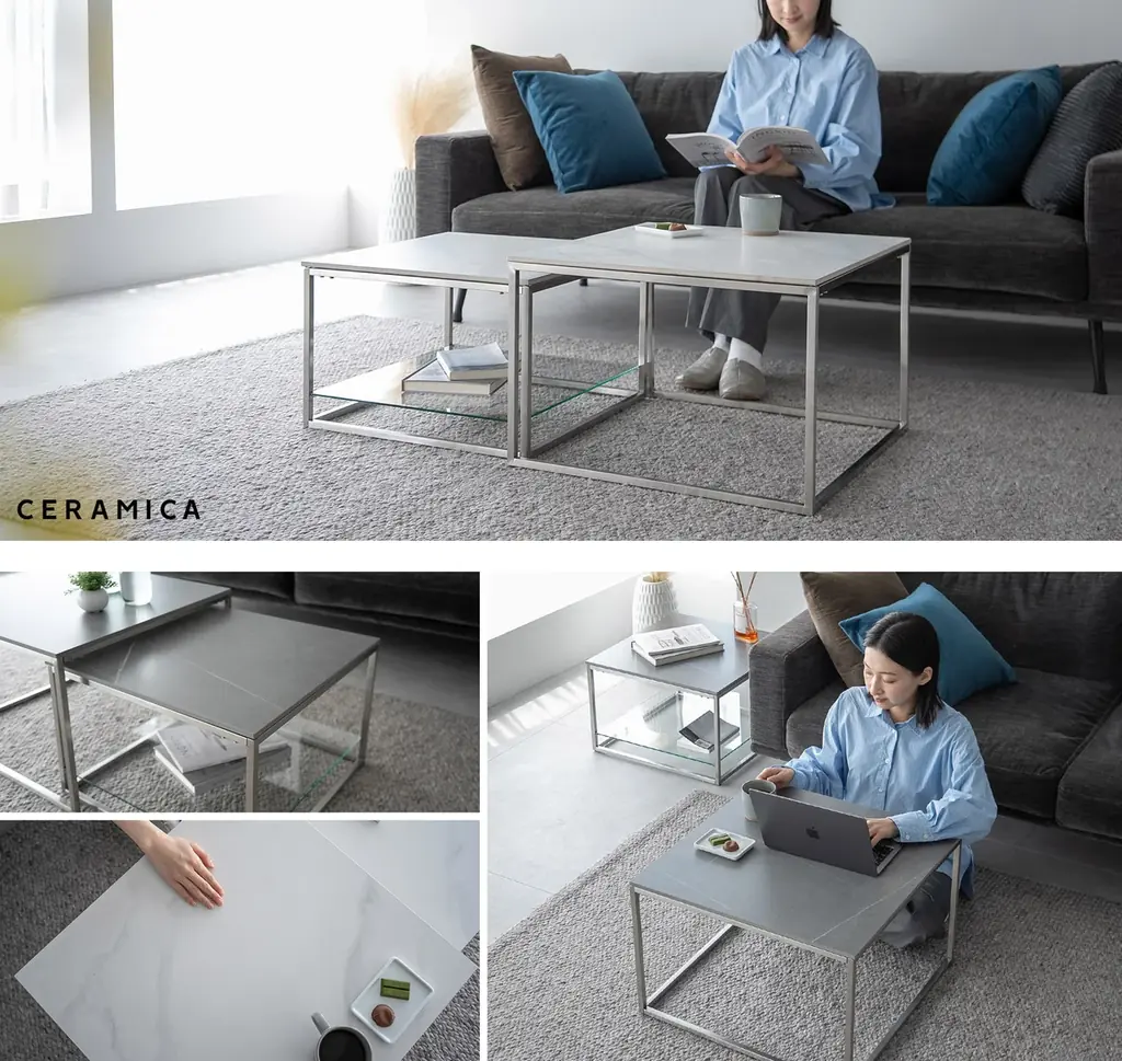 空間効率とデザイン性を両立!「たたむ」をコンセプトにしたブランドEMOORから変形家具『Ceramica セラミカ』ネストテーブル新登場。 画像 7