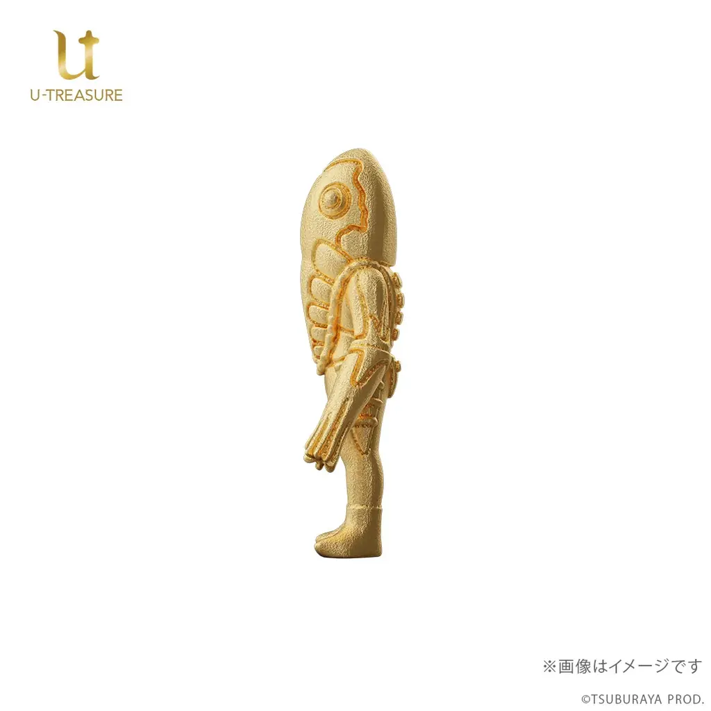 【メトロン星人】純金ミニフィギュア。300体限定、シリアルナンバー入りの特製シール付き！専用の木製コレクションケースでお届け 画像 4