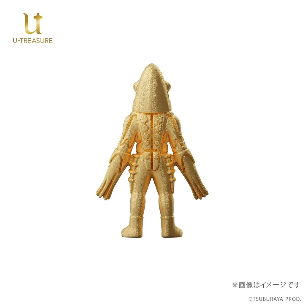 【メトロン星人】純金ミニフィギュア。300体限定、シリアルナンバー入りの特製シール付き！専用の木製コレクションケースでお届け 画像 5