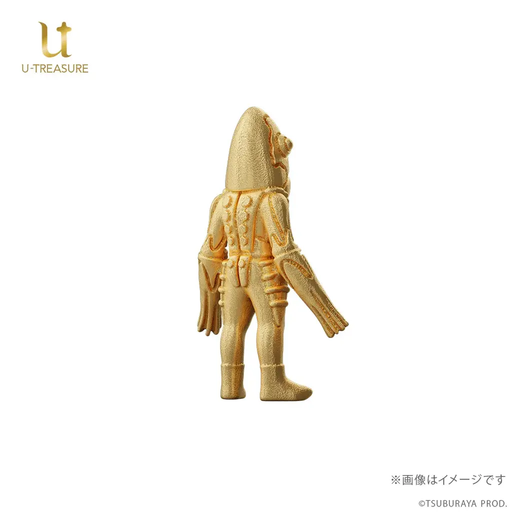 【メトロン星人】純金ミニフィギュア。300体限定、シリアルナンバー入りの特製シール付き！専用の木製コレクションケースでお届け 画像 6