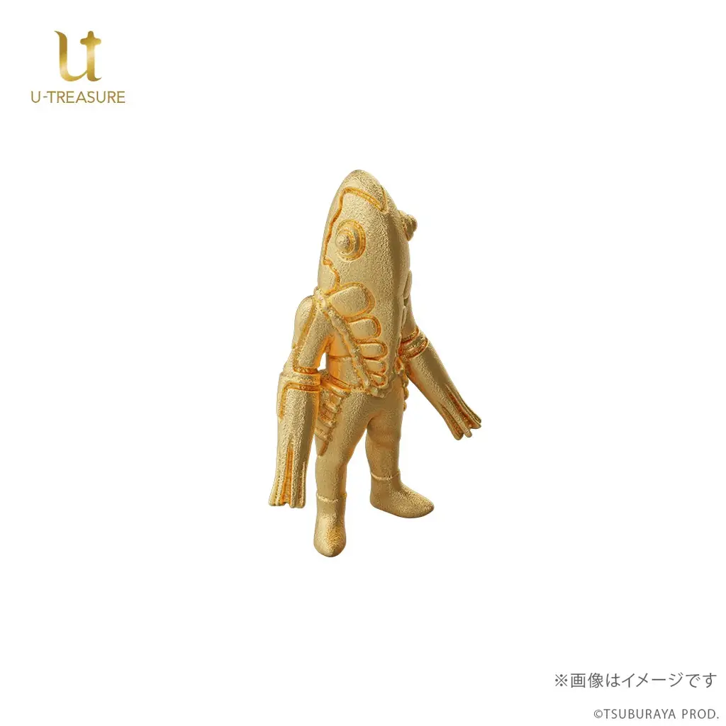 【メトロン星人】純金ミニフィギュア。300体限定、シリアルナンバー入りの特製シール付き！専用の木製コレクションケースでお届け 画像 7