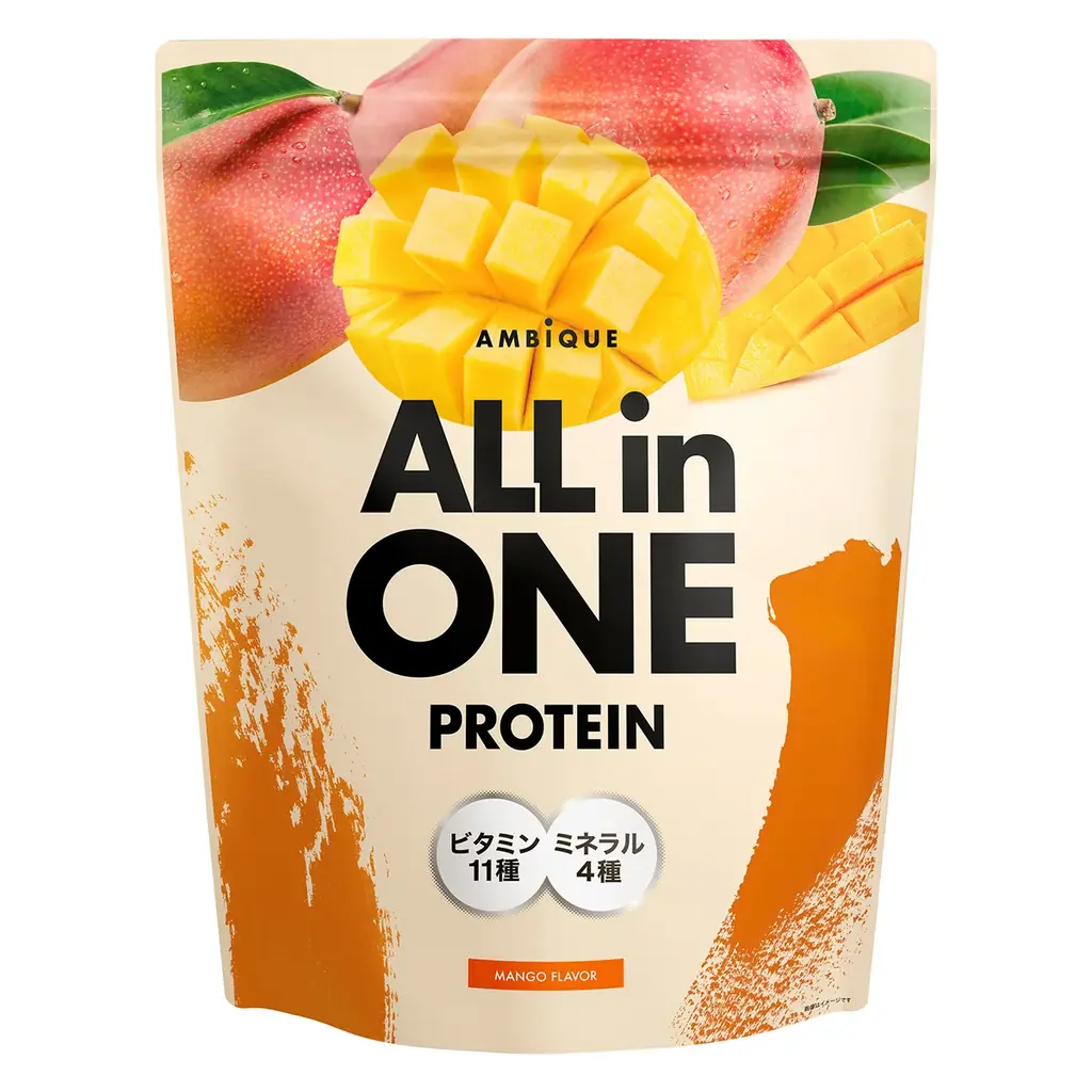 数量限定!夏に飲みたい新フレーバー再登場!!アンビーク オールインワンプロテイン マンゴー風味 1kg 7月22日(火)発売 画像 2