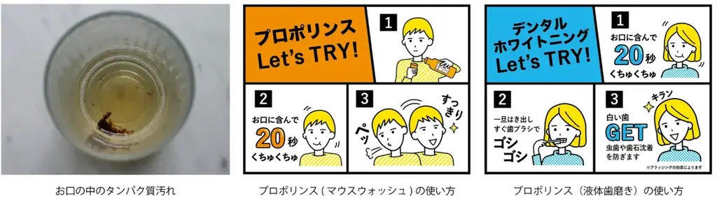お口の汚れなどが目で見てわかる、新感覚マウスウォッシュ「プロポリンス」にサンリオキャラクターズとコラボした「プロポリンスマイルド」が登場! 画像 4