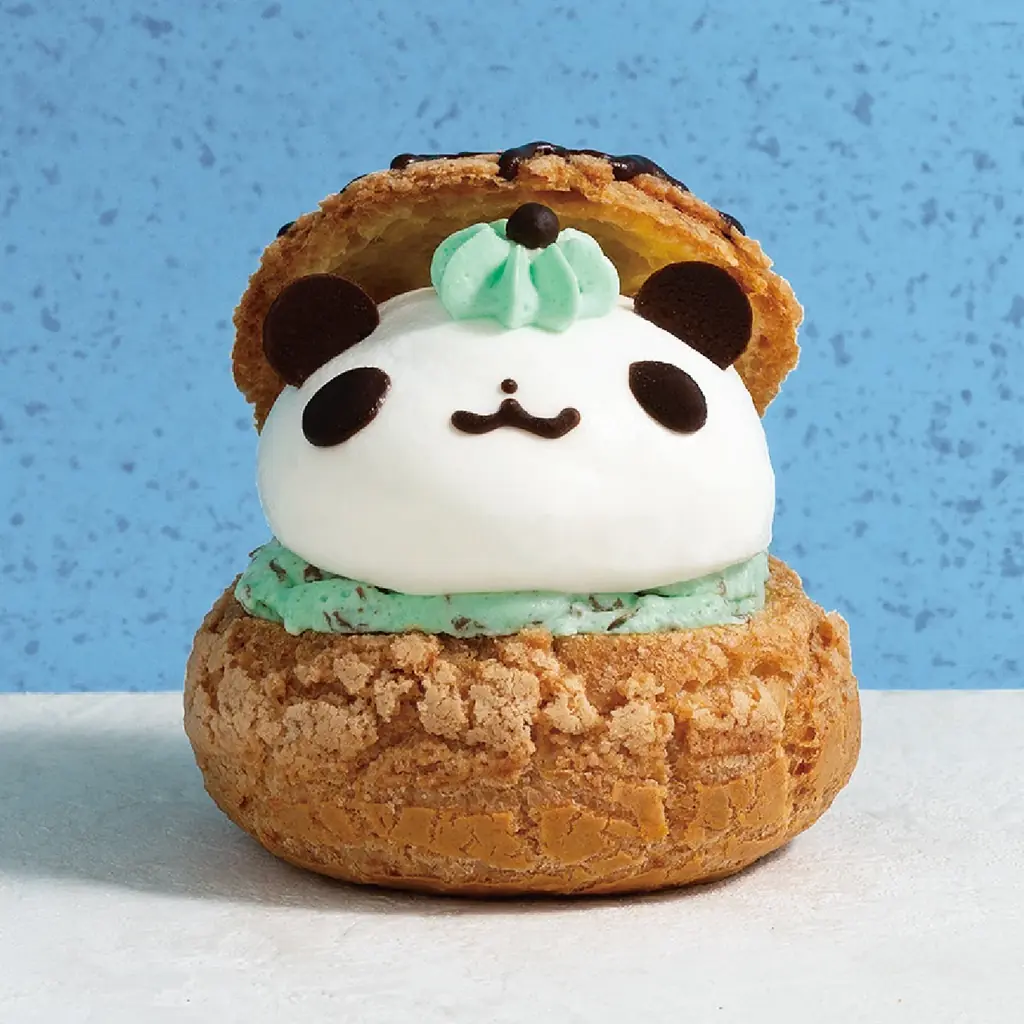 【椿屋珈琲・ダッキーダック】愛くるしい「チョコミントのパンダシュークリーム」を新発売 画像 2