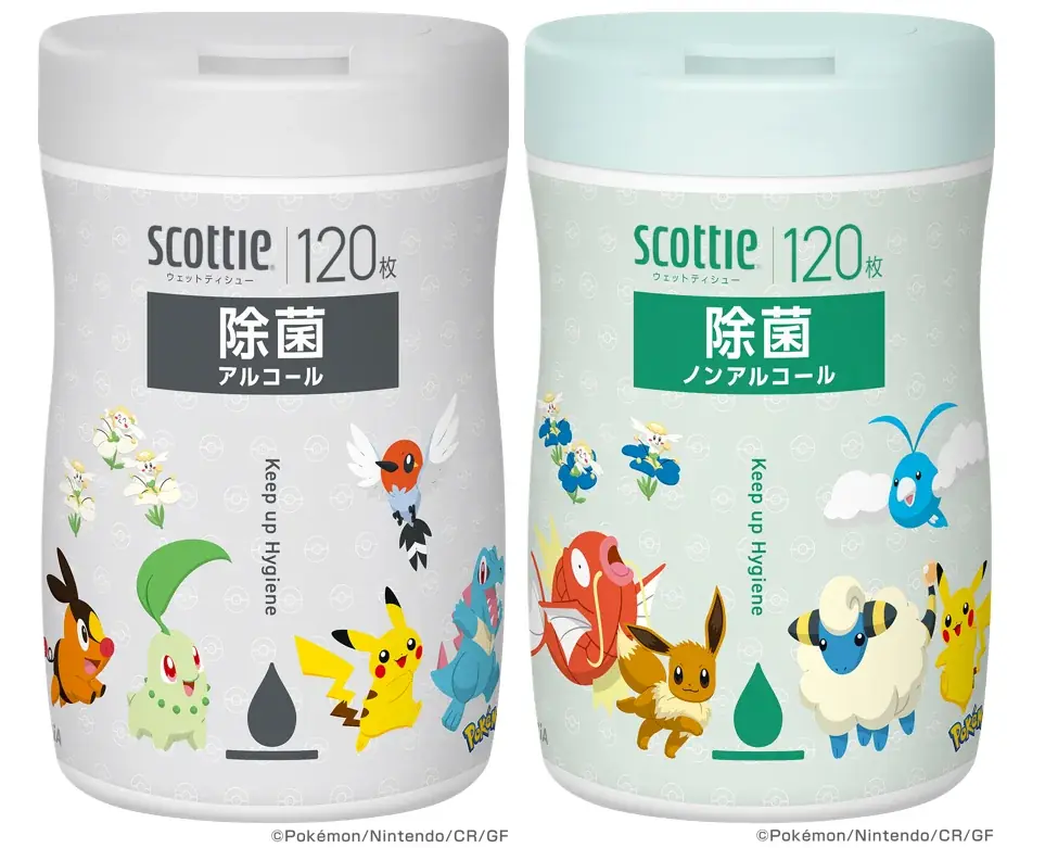 昨年に続き、スコッティからポケモンデザイン!ティシュー、ペーパーふきん、ウェットティシューを8月1日より発売 画像 4