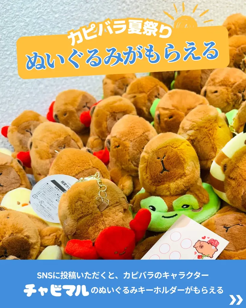 「SHINJUKU カピバラ夏祭り」まであと３日！カピバラがスイカを頬ばる「もぐもぐタイム※」が見れるかも!? あれもこれもぜ〜んぶ無料＼新宿アイランドタワー・パティオ広場へみんなで集まれ／ 画像 5