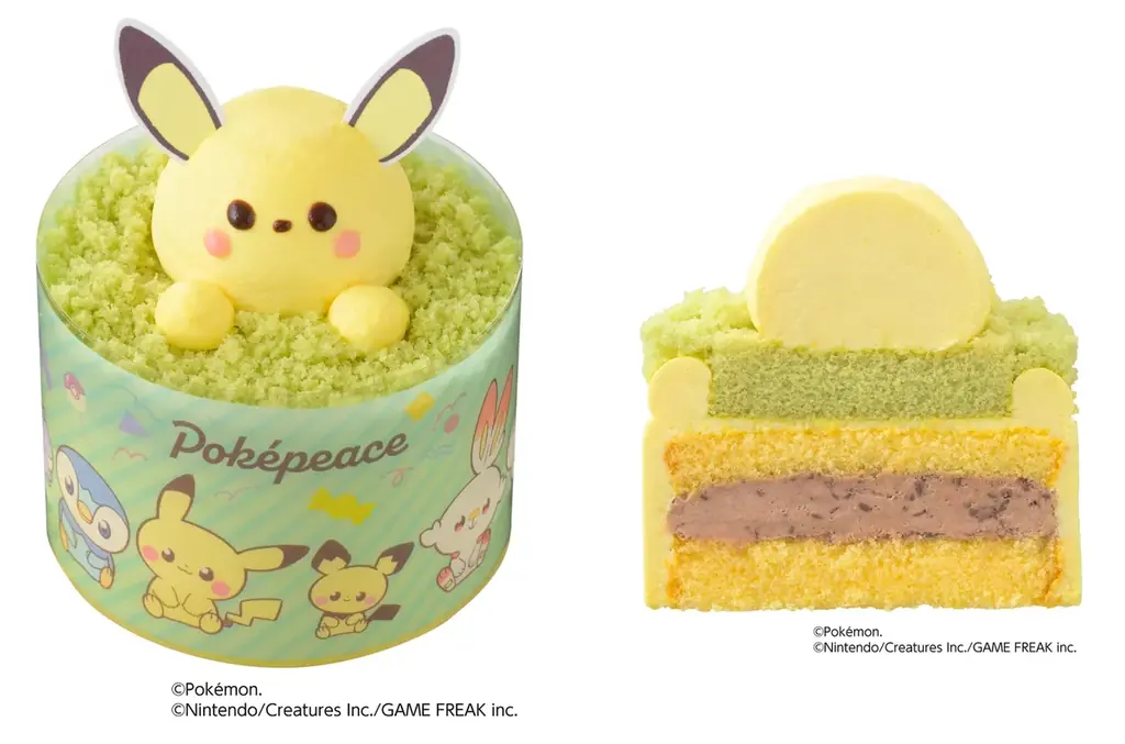 【銀座コージーコーナー】夏も、ポケモンたちの“ピース”なケーキでハッピーに!プチケーキと「ピカチュウのチョコバナナケーキ」を8月1日から発売 画像 4