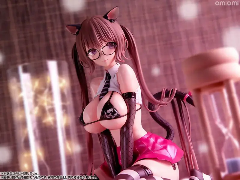 メガネ越しの瞳にキュン！人気イラストレーター魔太郎先生が描いた『いたずら猫-miumiu-』が立体化。 画像 25