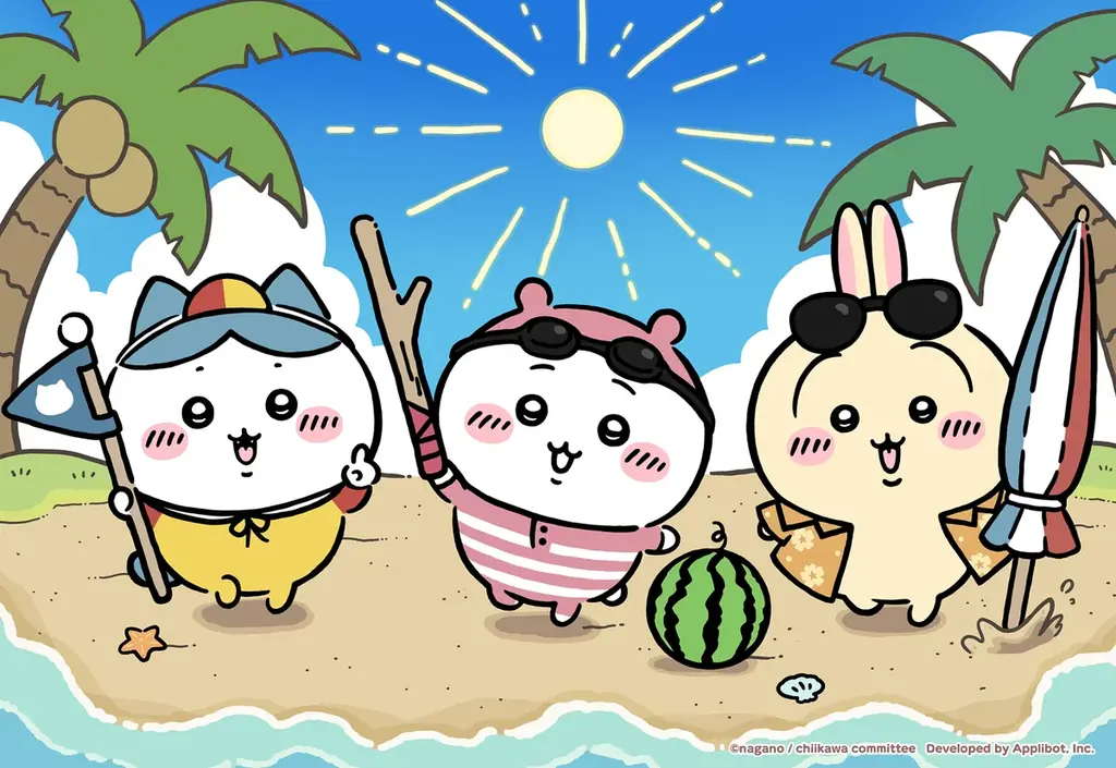 「ちいかわ」初のスマホアプリ『ちいかわぽけっと』日本三大花火大会「長岡まつり大花火大会」と「ちいかわらんど」で限定うちわを配布! 画像 2
