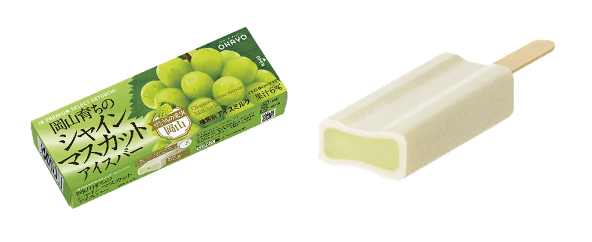 「岡山育ちのシャインマスカットアイスバー」を新発売！白桃アイスバーに続き、首都圏エリアでも販売します！ 画像 1