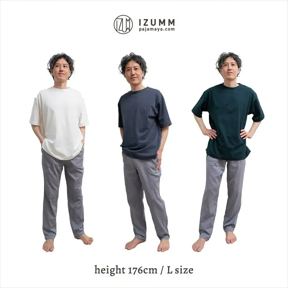 【新商品】寝る時Tシャツ派必見!『”寝るため”のTシャツパジャマセット』が誕生。「なめらか×ふんわり」が全身を包む、大人のスマートな日常着がパジャマ屋IZUMMより登場。<株式会社フレックス> 画像 6
