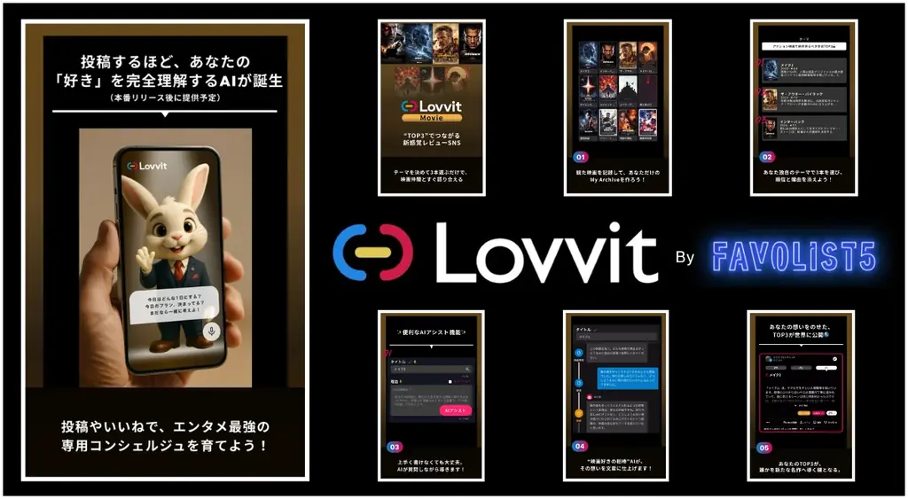 2025年7月30日開始！AI育成型SNS「Lovvit」β版が映画ジャンルで始動