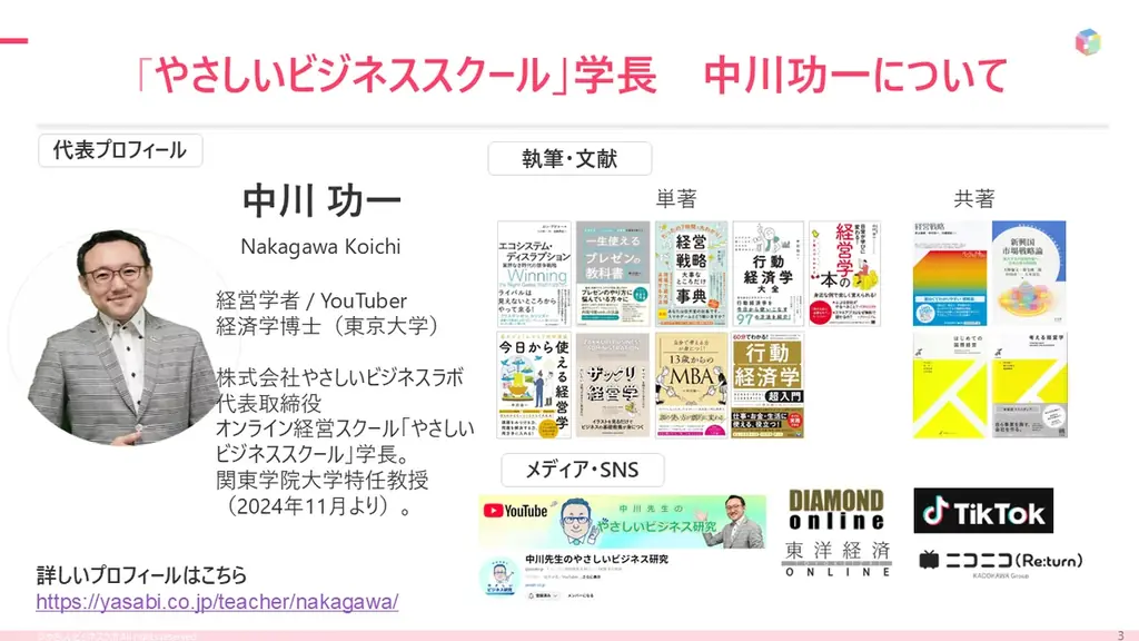 8/7（木）20:00~【YouTube Live】いとうまい子（俳優、大学教授）中川功一（ビジネススクール学長）の「人生に研究を！」学修×交流プラットフォーム【やさビ】リリースイベント 画像 15