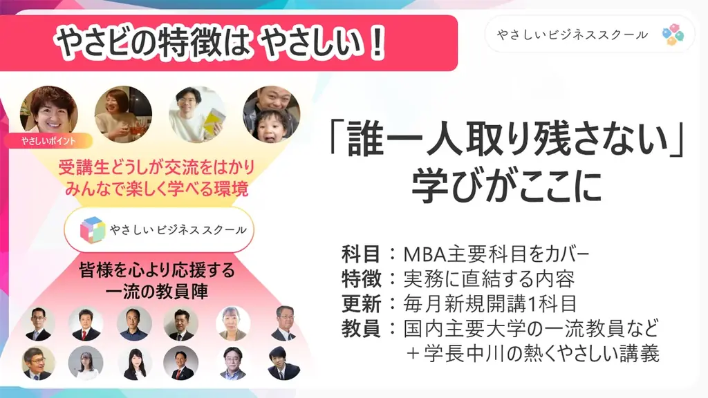 8/7（木）20:00~【YouTube Live】いとうまい子（俳優、大学教授）中川功一（ビジネススクール学長）の「人生に研究を！」学修×交流プラットフォーム【やさビ】リリースイベント 画像 4