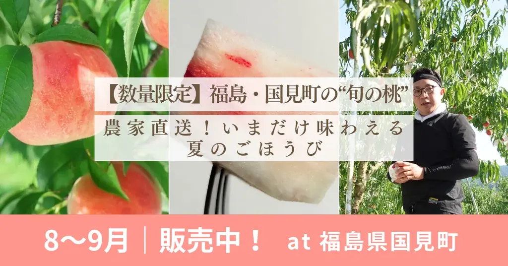 2025年7月31日開始！福島・国見町の旬の桃を直送販売