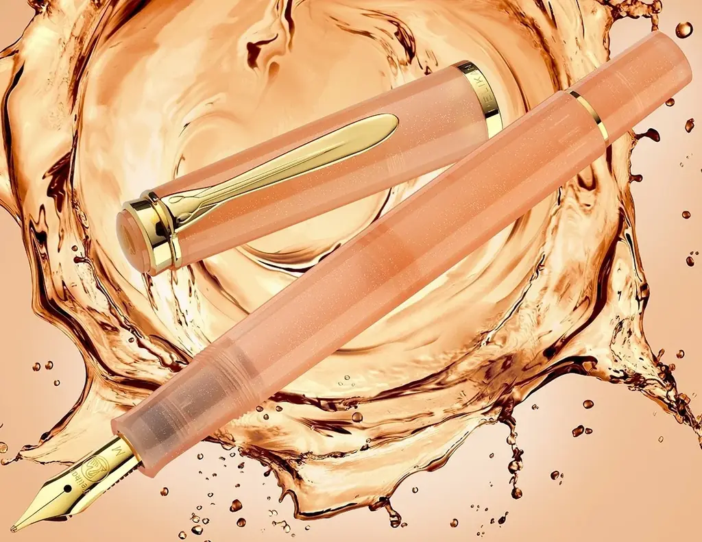 ドイツの高級筆記具ブランド【ペリカン】から特別なインクコレクションと同じカラーで楽しめる万年筆「M200アプリコットアゲート」８月限定発売。インクとのセットボックスも100セット限定で同時発売。 画像 3