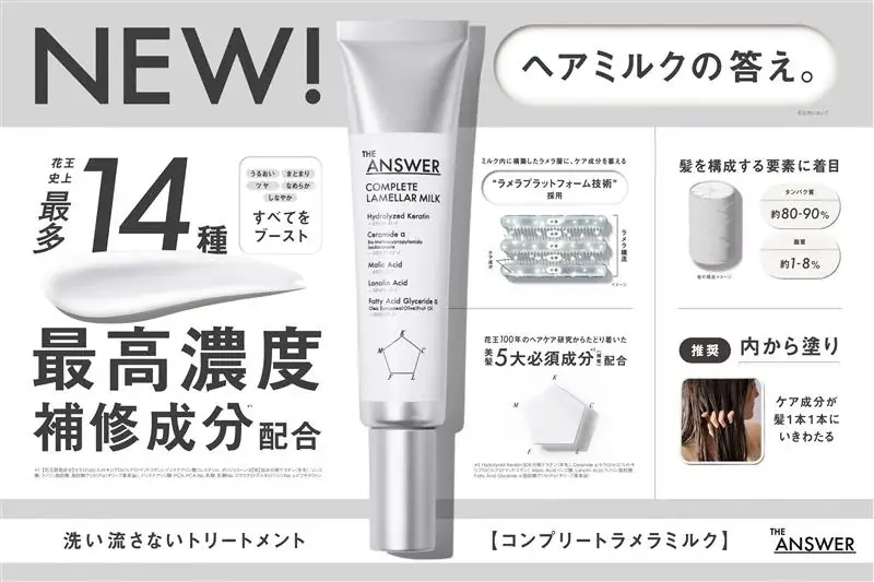 花王のジアンサー新ヘアミルク、10月1日発売の注目製品