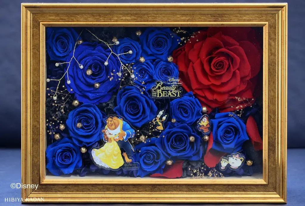ディズニー・アニメーション映画『美女と野獣』のロマンチックな世界観を表現したプリザーブドフラワー2種を日比谷花壇の店頭で数量限定発売。 画像 5